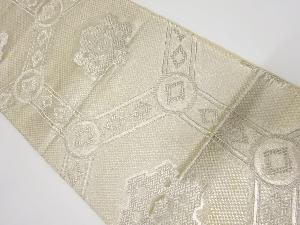 アンティーク　亀甲に菱・市松模様織出し袋帯（材料）